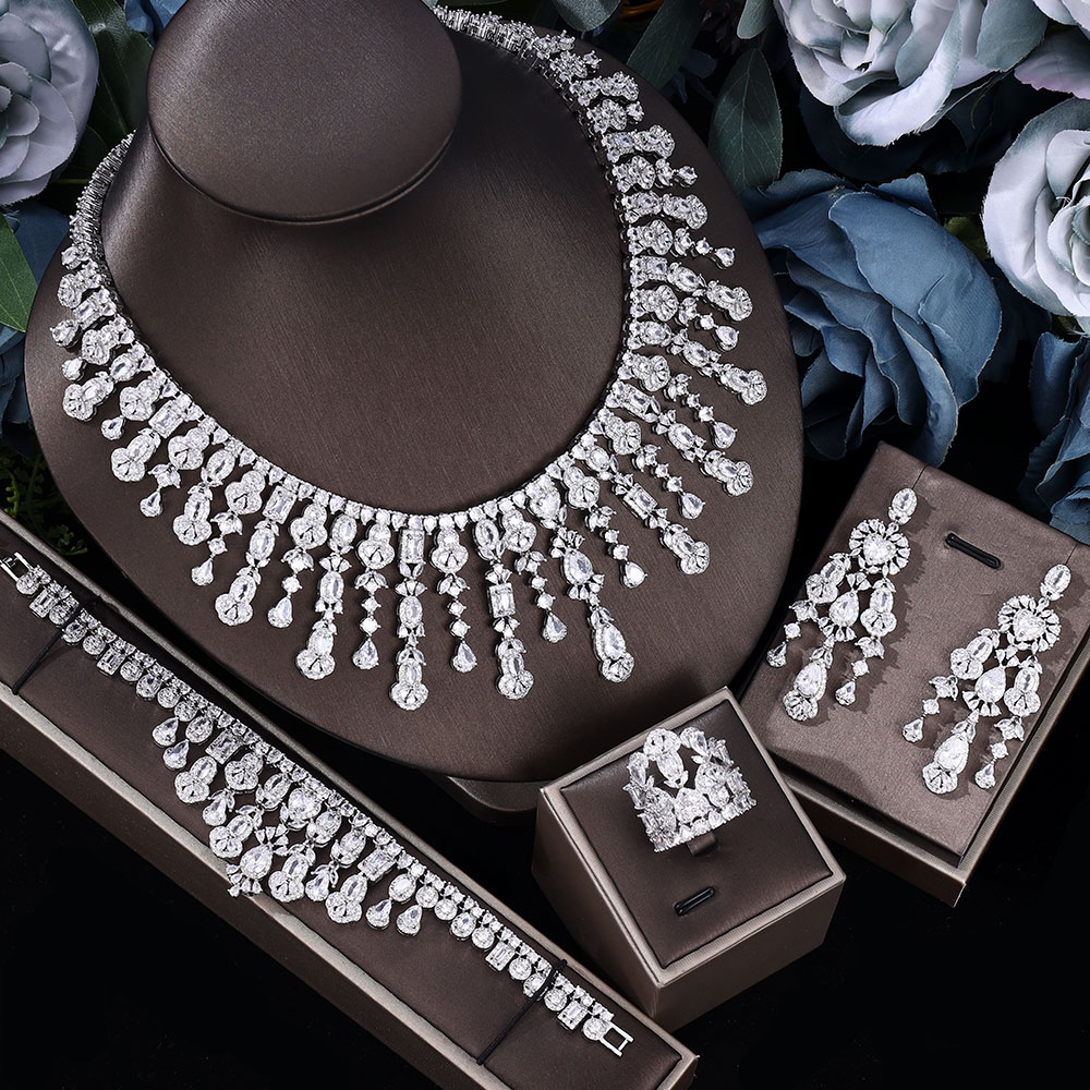 Ladies /Bridal Shiny Zircon Jewelry Sets #JEWLY130