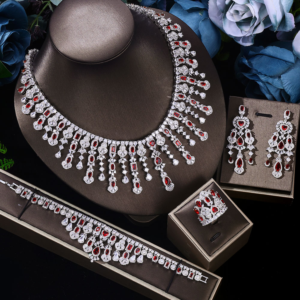 Ladies /Bridal Shiny Zircon Jewelry Sets #JEWLY130