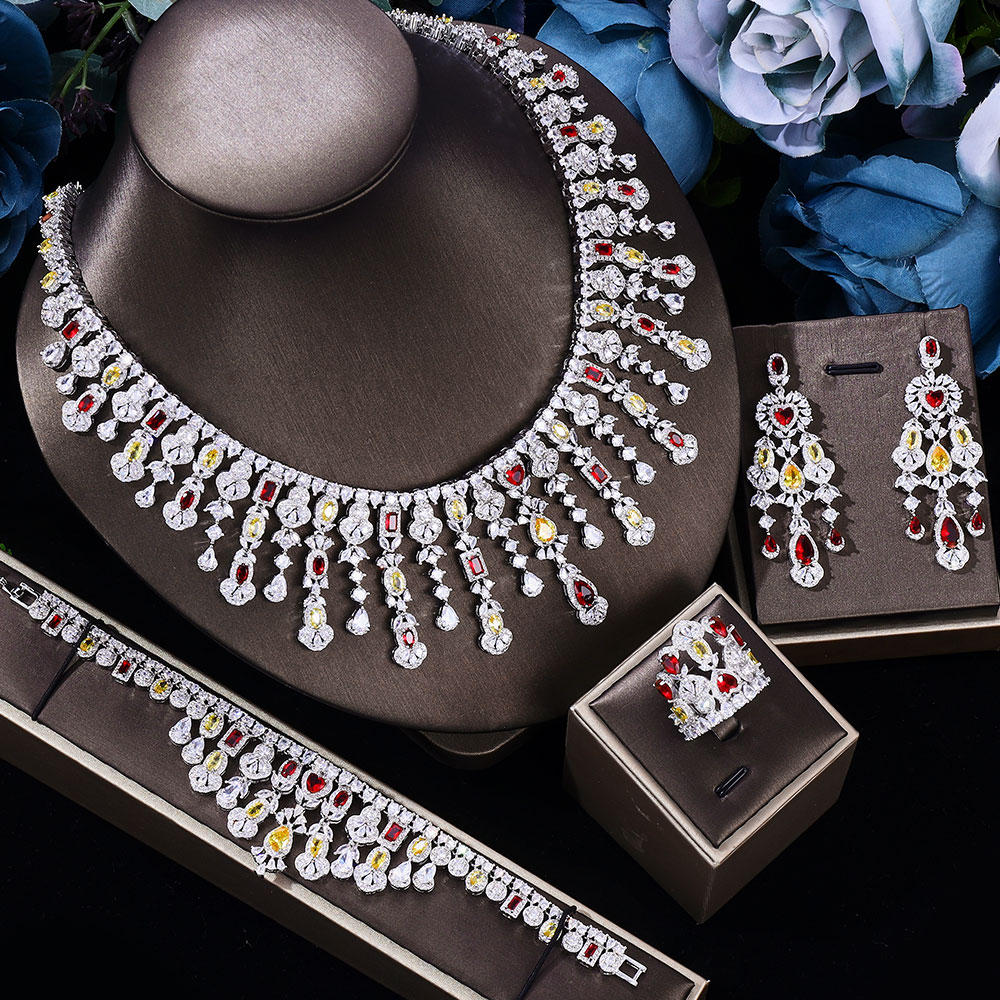 Ladies /Bridal Shiny Zircon Jewelry Sets #JEWLY130