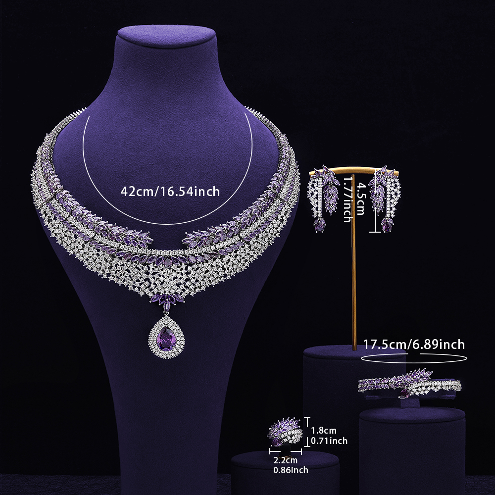 Ladies /Bridal Shiny Zircon Jewelry Sets #JEWLY131