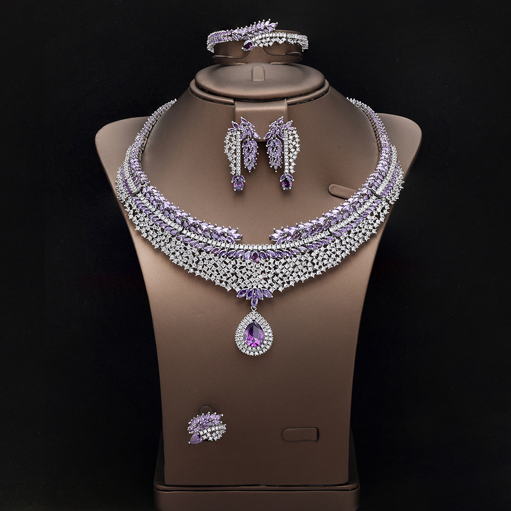 Ladies /Bridal Shiny Zircon Jewelry Sets #JEWLY131
