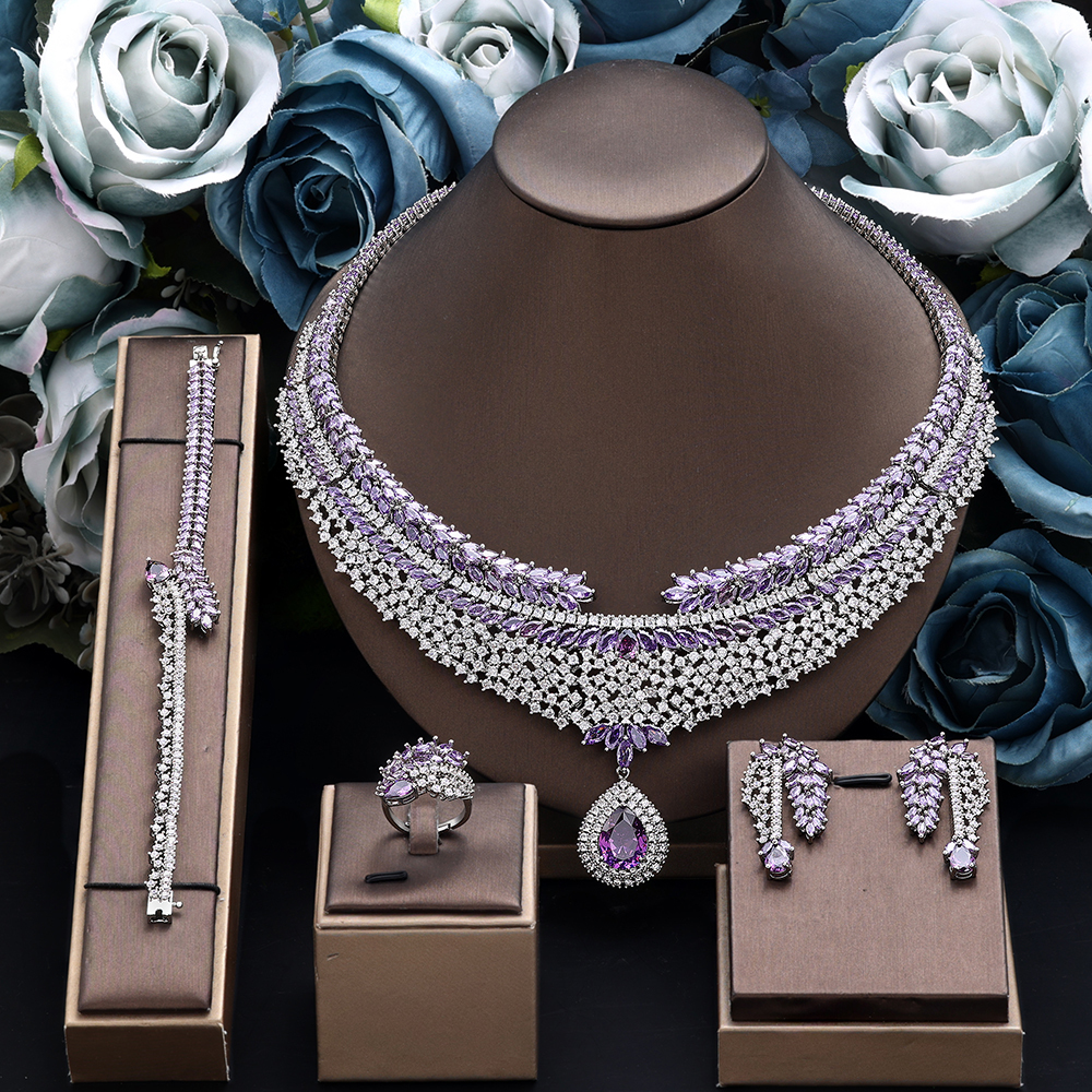 Ladies /Bridal Shiny Zircon Jewelry Sets #JEWLY131