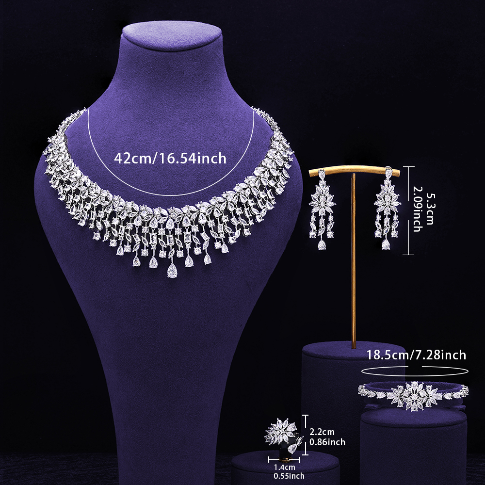 Ladies /Bridal Shiny Zircon Jewelry Sets #JEWLY132