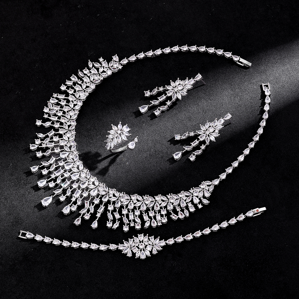 Ladies /Bridal Shiny Zircon Jewelry Sets #JEWLY132