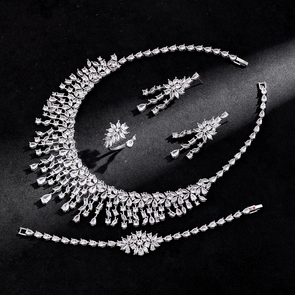 Ladies /Bridal Shiny Zircon Jewelry Sets #JEWLY132