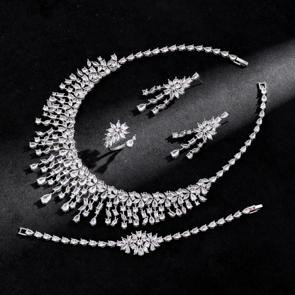 Ladies /Bridal Shiny Zircon Jewelry Sets #JEWLY132