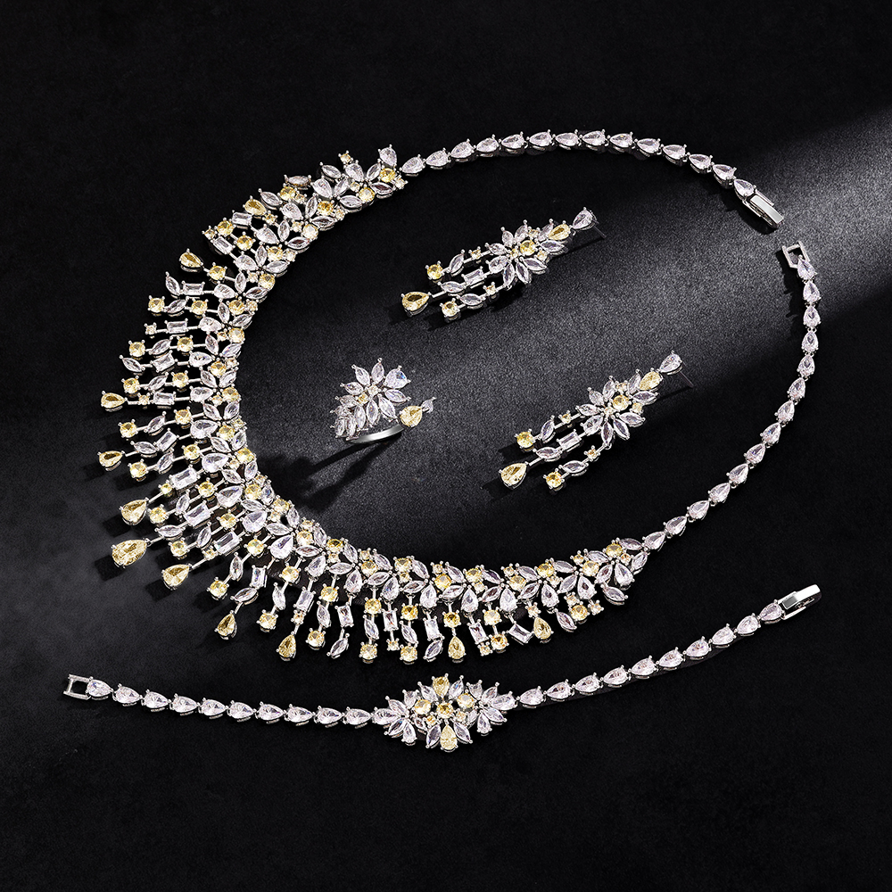 Ladies /Bridal Shiny Zircon Jewelry Sets #JEWLY132