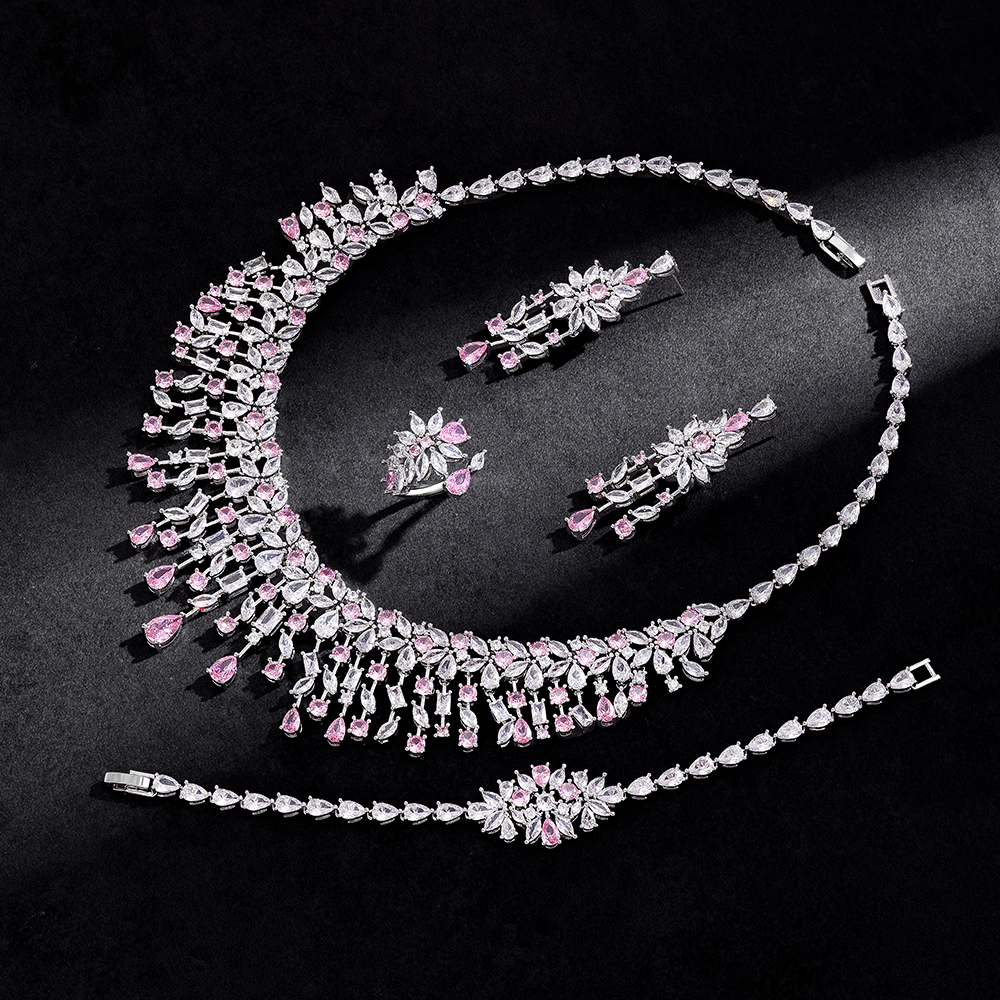 Ladies /Bridal Shiny Zircon Jewelry Sets #JEWLY132