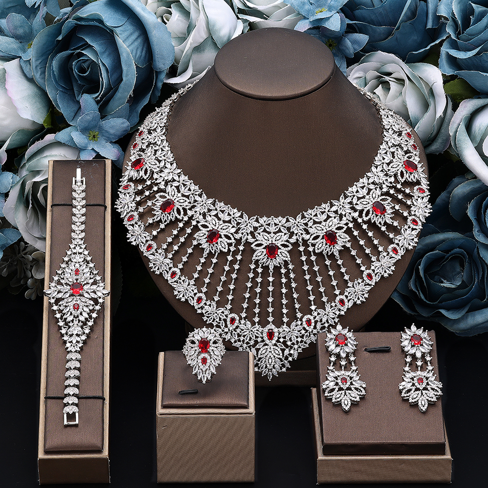 Ladies /Bridal Shiny Zircon Jewelry Sets #JEWLY133