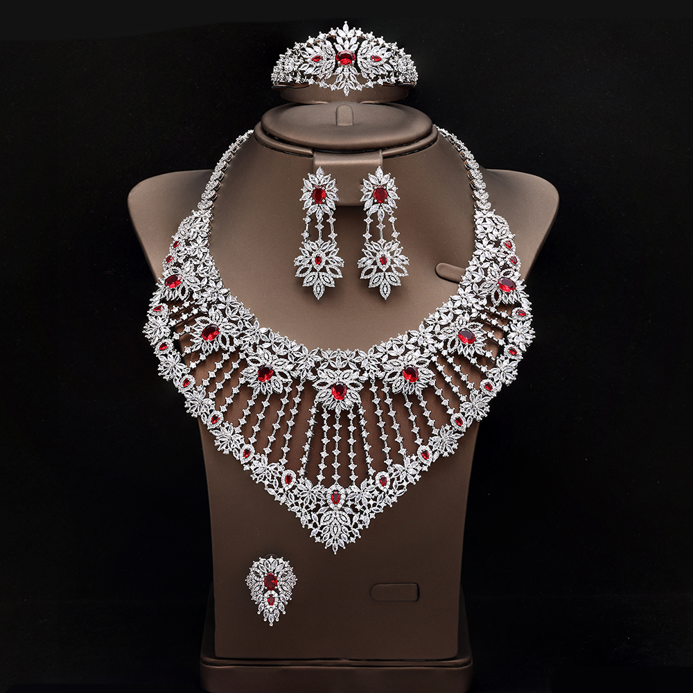 Ladies /Bridal Shiny Zircon Jewelry Sets #JEWLY133