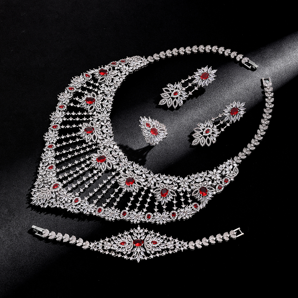 Ladies /Bridal Shiny Zircon Jewelry Sets #JEWLY133