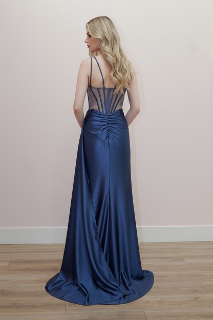 Fit And Flare Sweetheart Bustline Boned Waistline Prom Dress #K1733