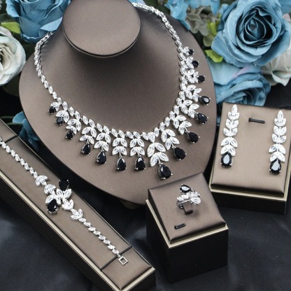 Ladies /Bridal Shiny Zircon Jewelry Sets #JEWLY74