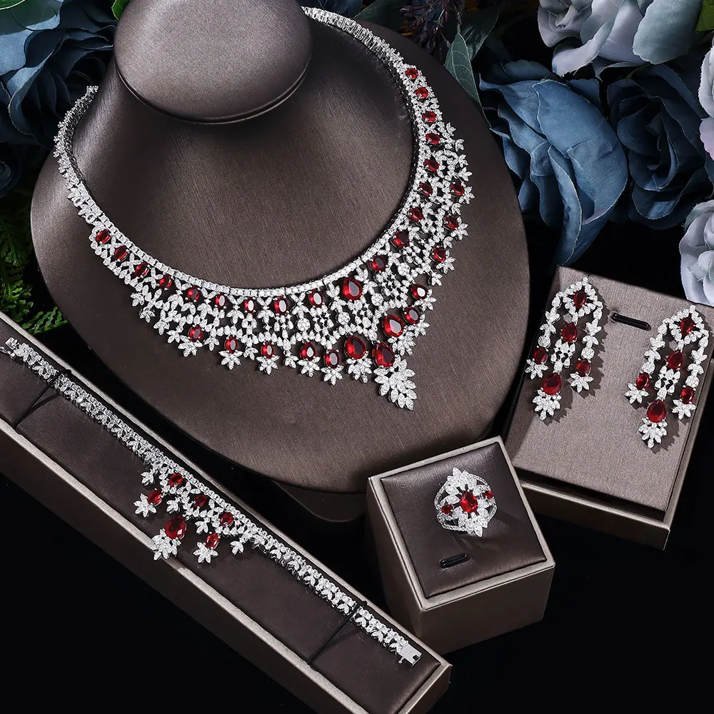 Ladies'/Bridal Shiny Zircon Jewelry Sets #JEWLY012