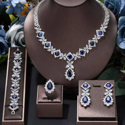 Ladies'/Bridal Shiny Zircon Jewelry Sets #JEWLY013