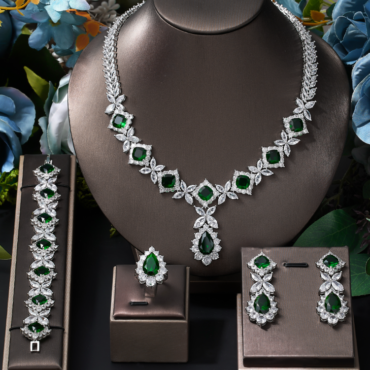 Ladies'/Bridal Shiny Zircon Jewelry Sets #JEWLY013