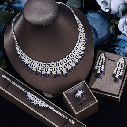 Ladies'/Bridal Shiny Zircon Jewelry Sets #JEWLY015