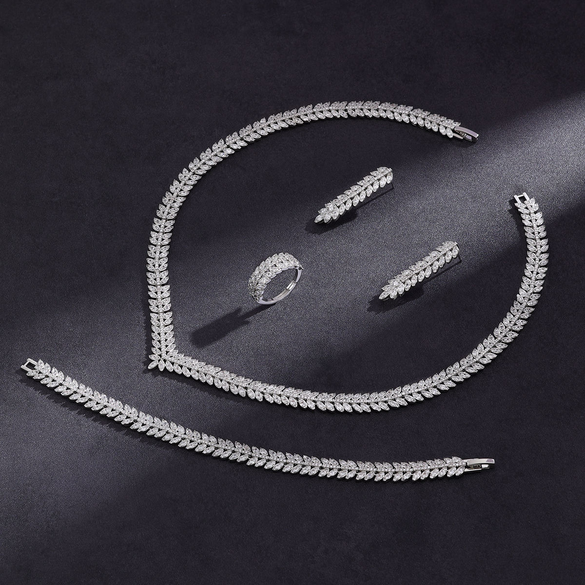 Ladies'/Bridal Shiny Zircon Jewelry Sets #JEWLY016