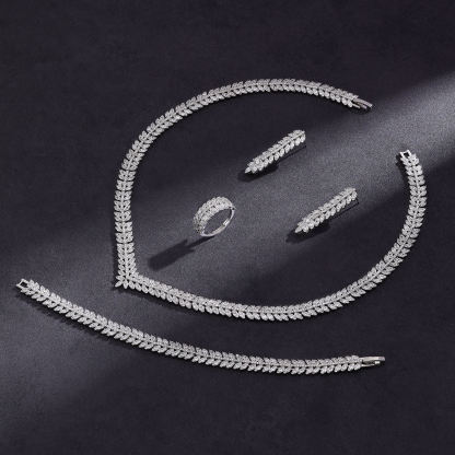 Ladies'/Bridal Shiny Zircon Jewelry Sets #JEWLY016