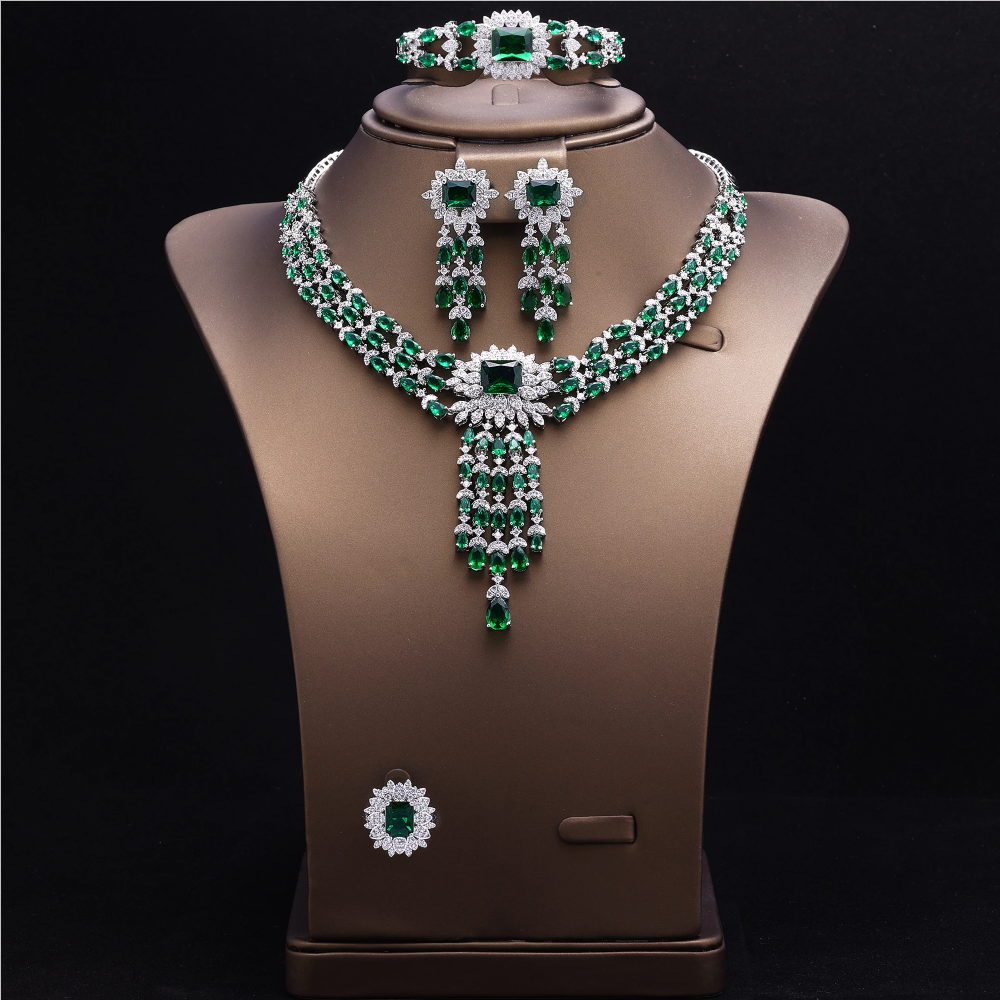 Ladies'/Bridal Shiny Zircon Jewelry Sets #JEWLY017