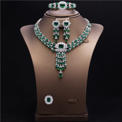 Ladies'/Bridal Shiny Zircon Jewelry Sets #JEWLY017