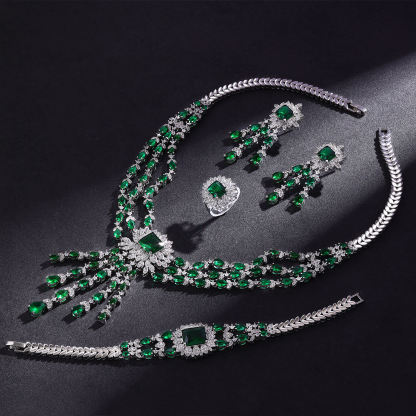 Ladies'/Bridal Shiny Zircon Jewelry Sets #JEWLY017
