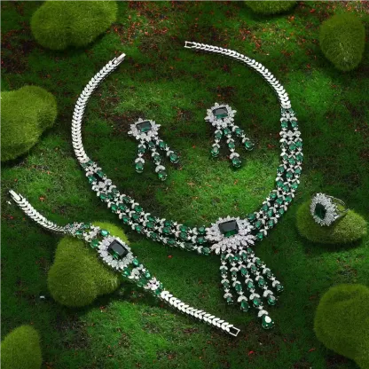 Ladies'/Bridal Shiny Zircon Jewelry Sets #JEWLY017