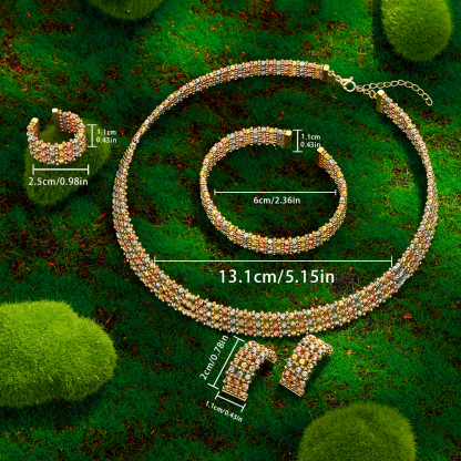 Ladies'/Bridal Shiny Zircon Jewelry Sets #JEWLY018