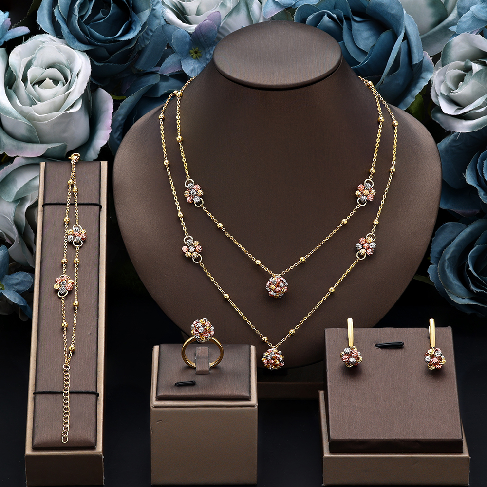 Ladies'/Bridal Shiny Zircon Jewelry Sets #JEWLY019