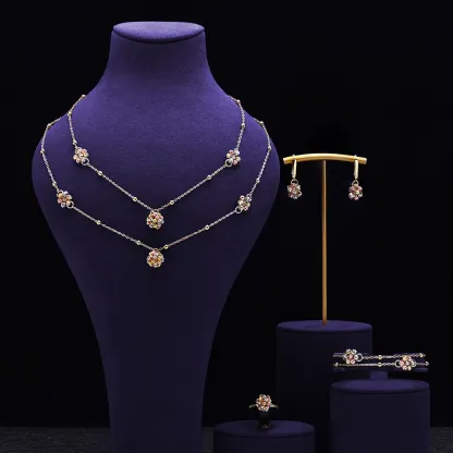 Ladies'/Bridal Shiny Zircon Jewelry Sets #JEWLY019