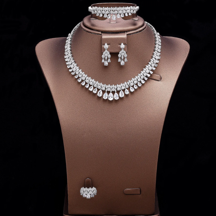 Ladies'/Bridal Shiny Zircon Jewelry Sets #JEWLY020