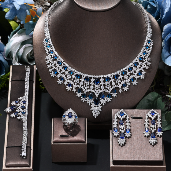 Ladies'/Bridal Shiny Zircon Jewelry Sets #JEWLY012