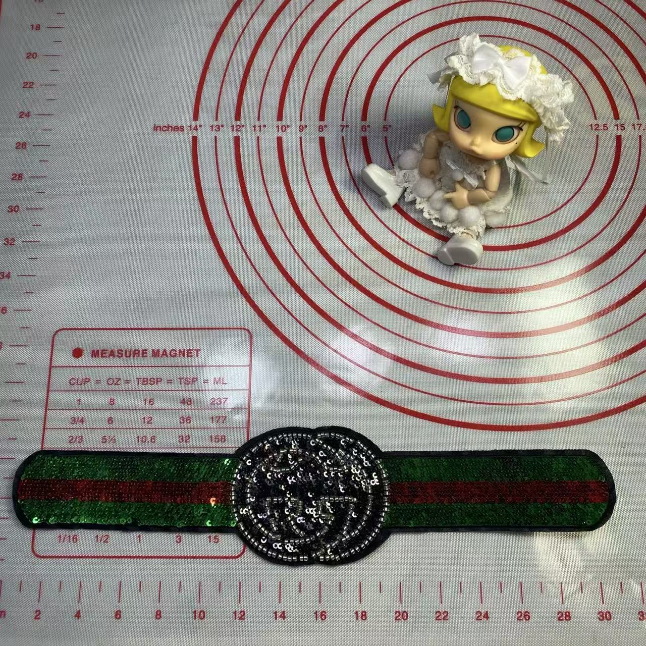 Large/medium  (Iron-on) GG Winnie the Pooh Rainbow Sequin Jacket Patches 