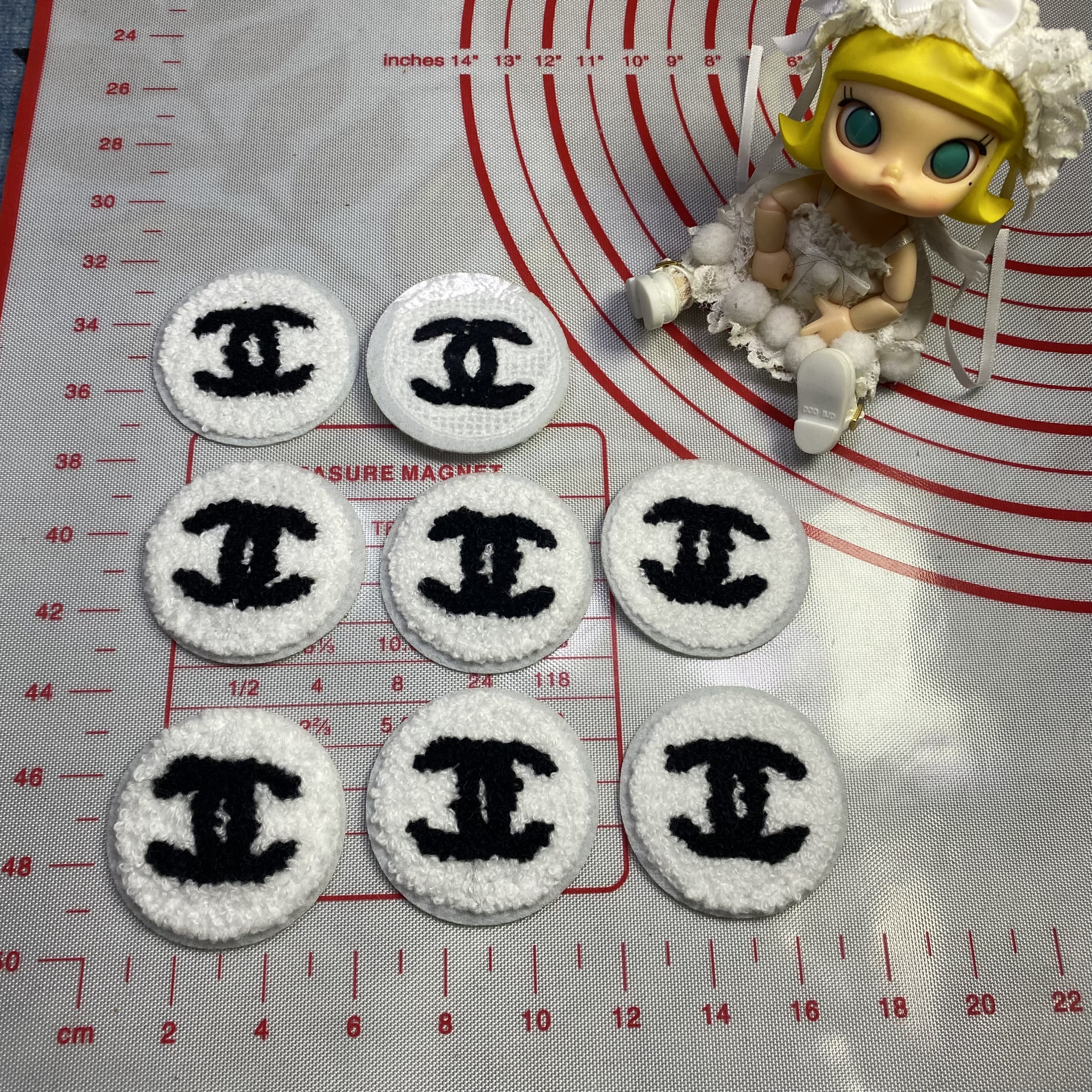  Small (Iron-on) CC towel embroidery watch Patches  