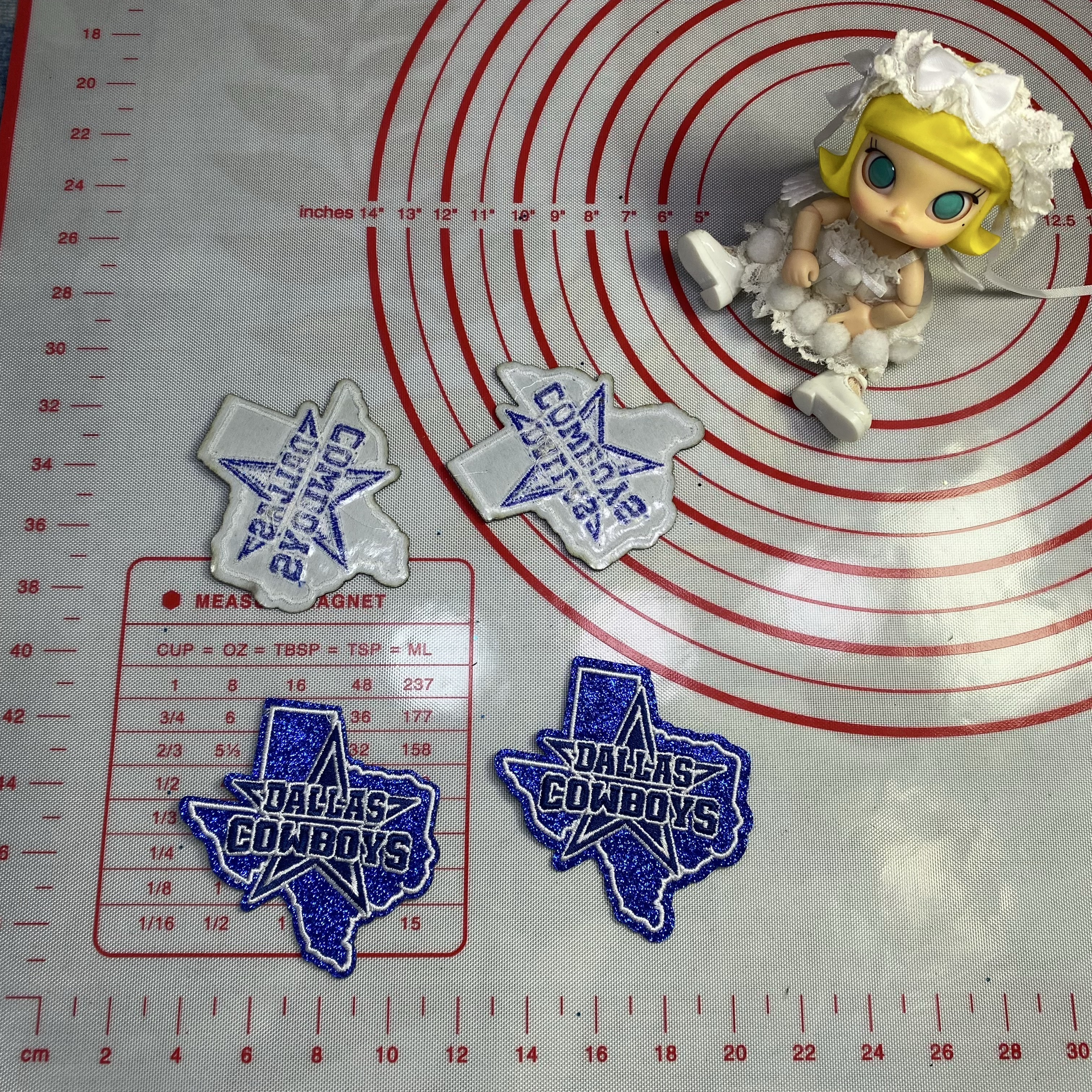 Group B Medium (ironed) football team sequin patch