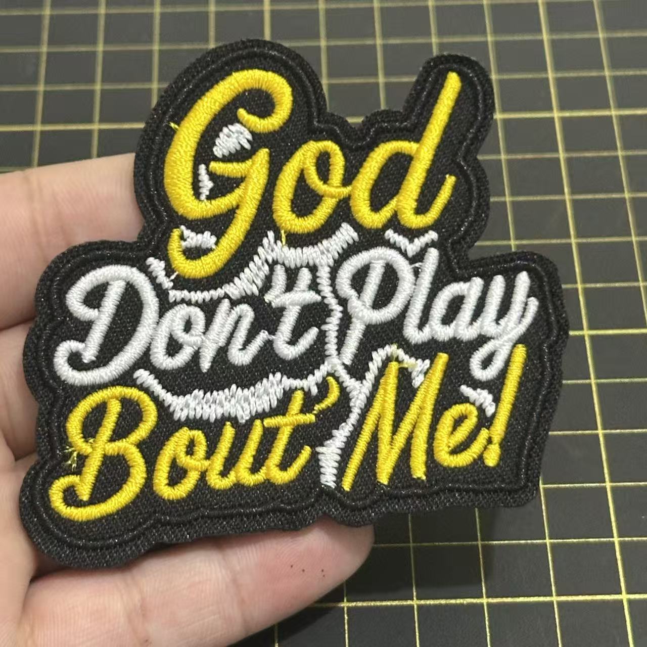 1 God Rose  Blessed  Word patch (iron)