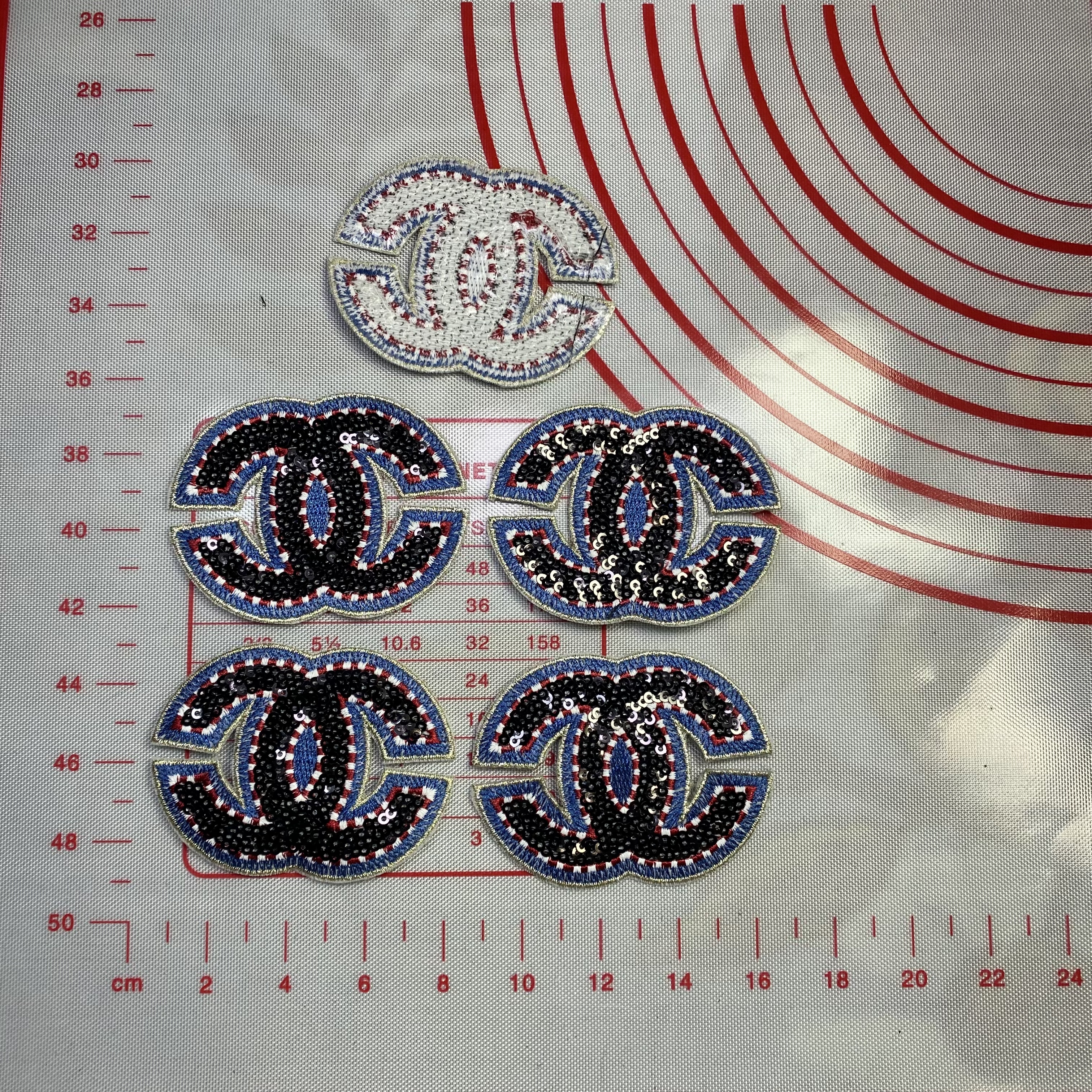 Medium (Iron-on) CC Sequins Letters Patches 