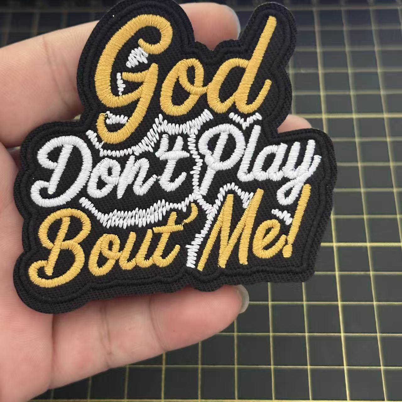1 God Rose  Blessed  Word patch (iron)