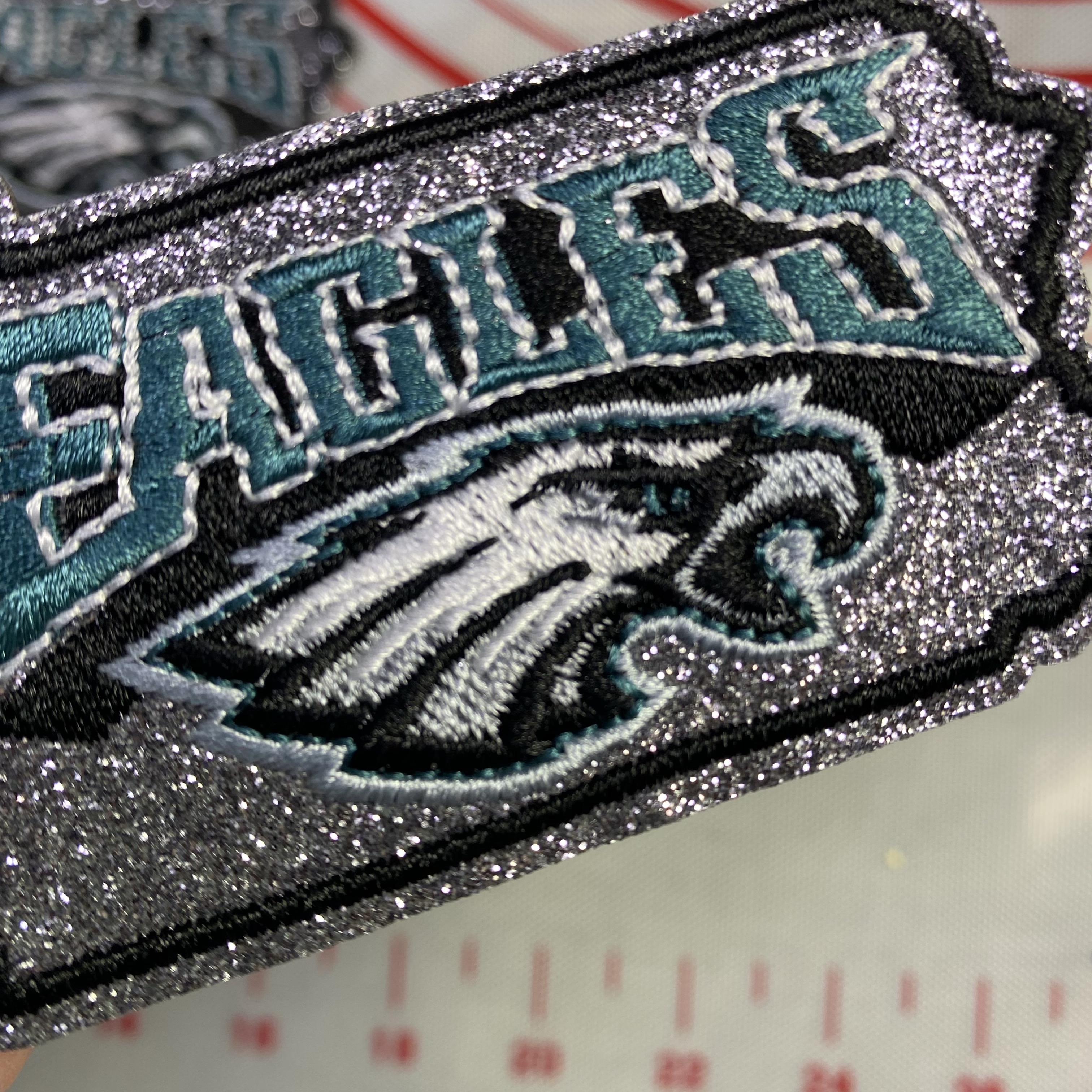 Group B Medium (ironed) football team sequin patch