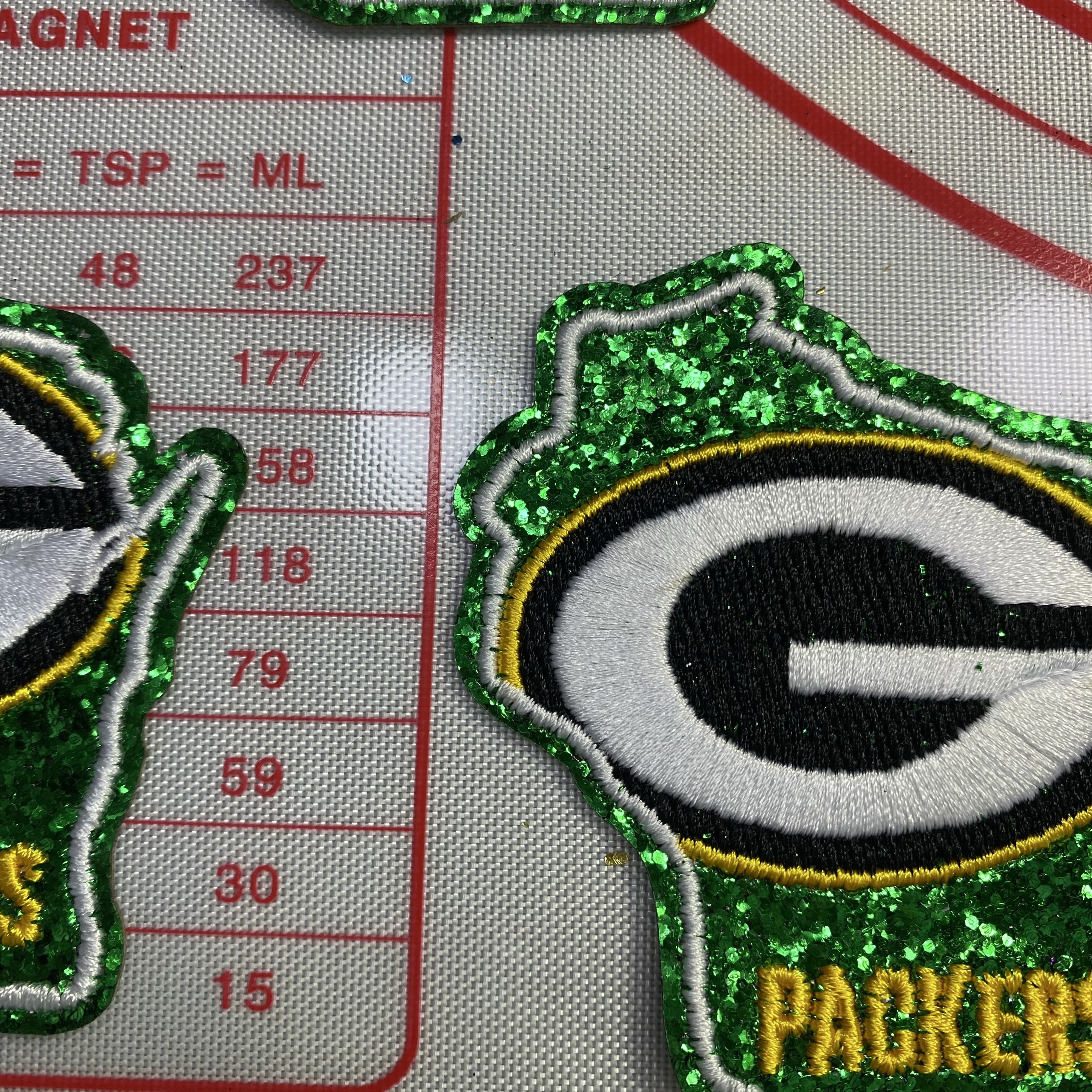 Group B Medium (ironed) football team sequin patch