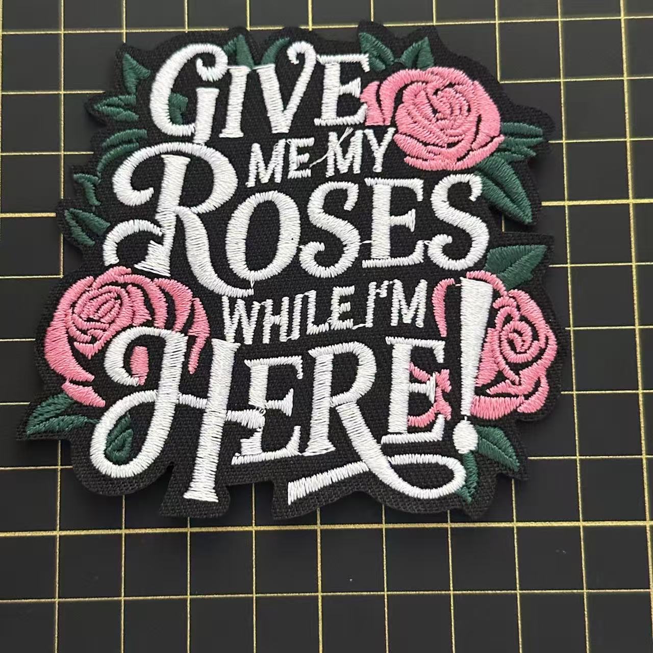 1 God Rose  Blessed  Word patch (iron)