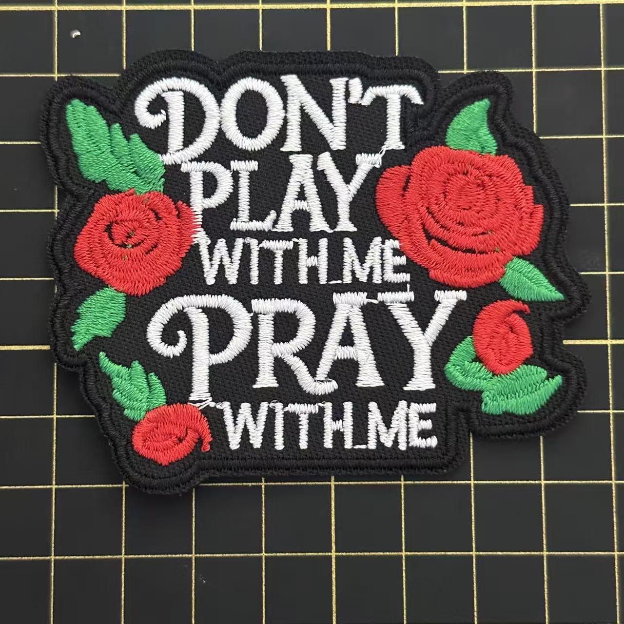 1 God Rose  Blessed  Word patch (iron)