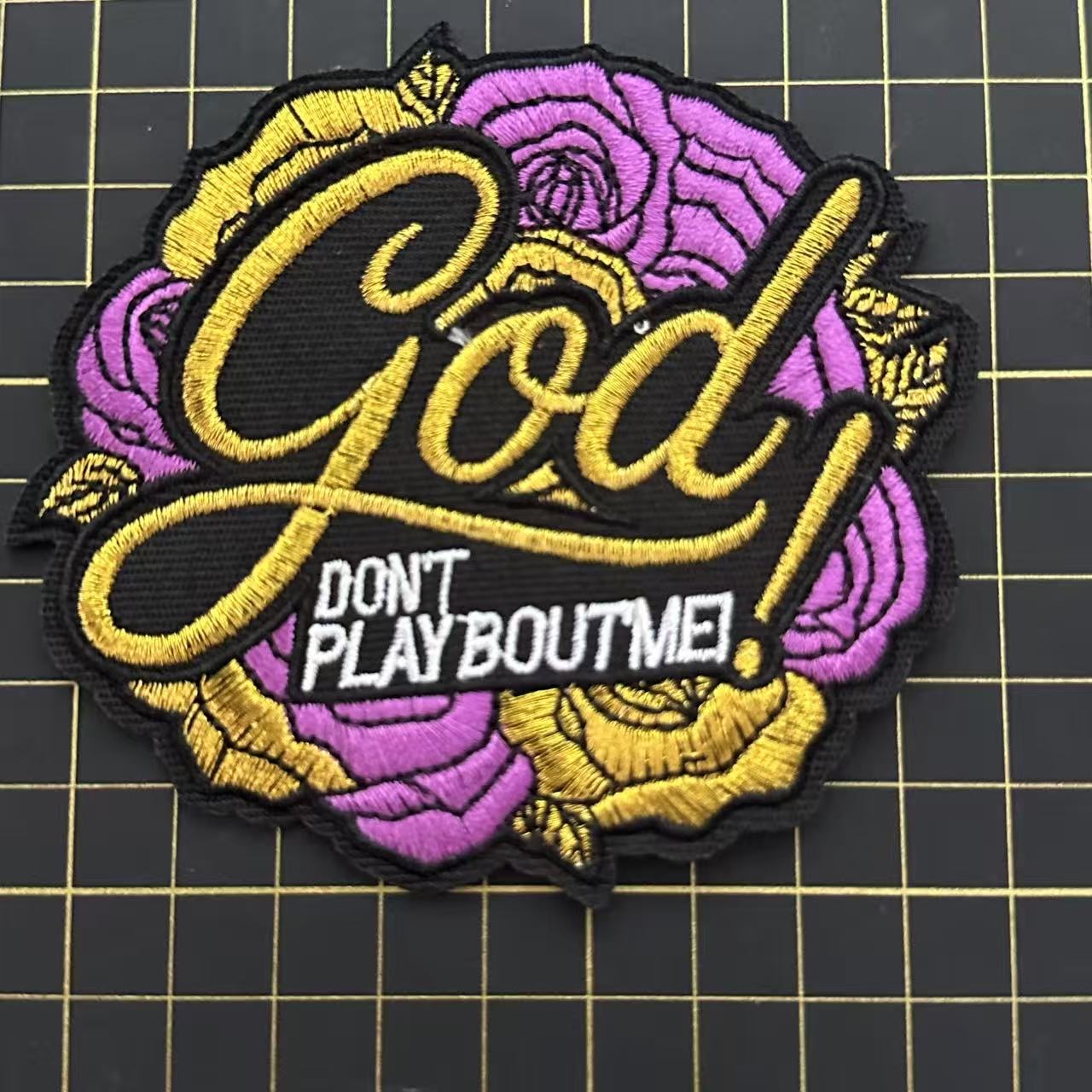 1 God Rose  Blessed  Word patch (iron)