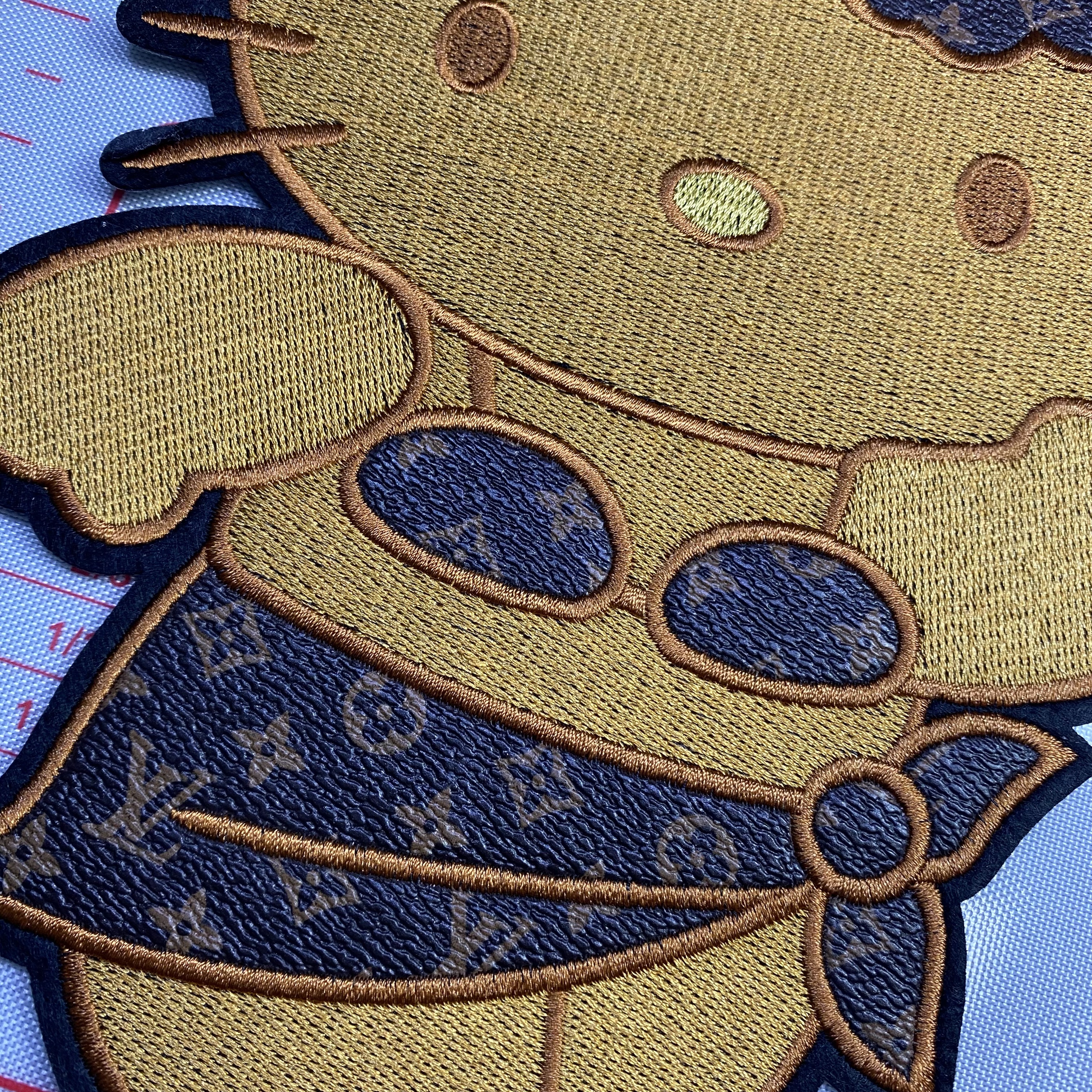 Large (Iron-on) L Betty Lips Fashion Single Leather Stitching Design Patches