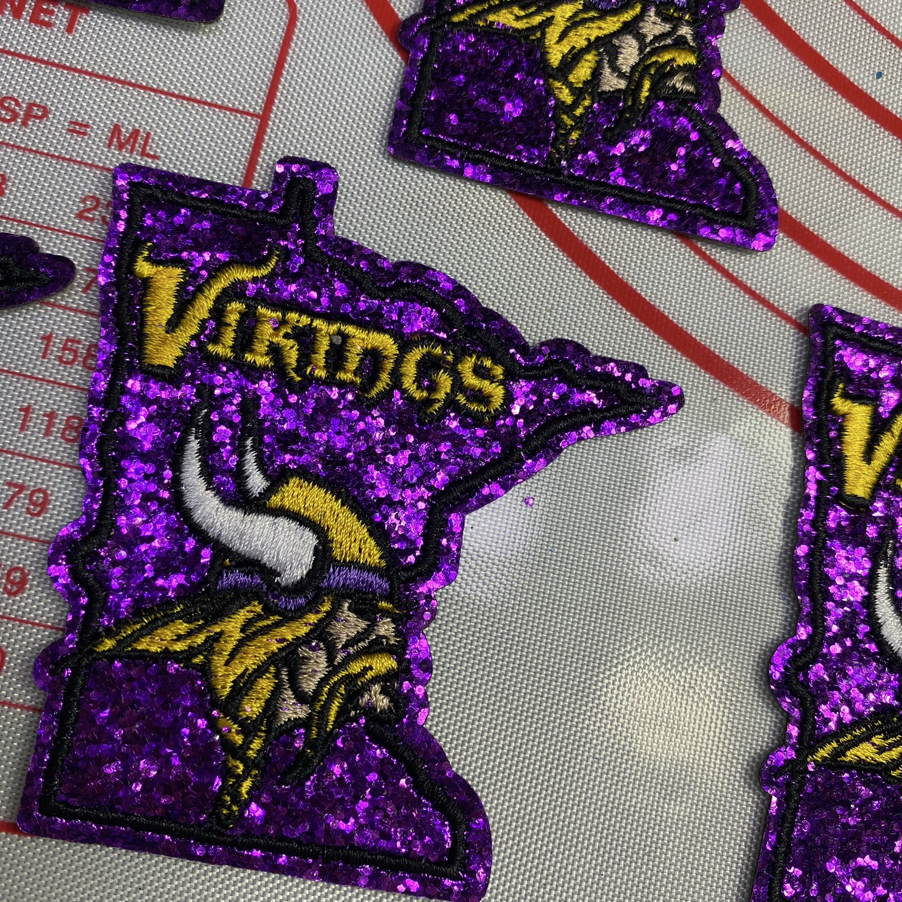 Group B Medium (ironed) football team sequin patch