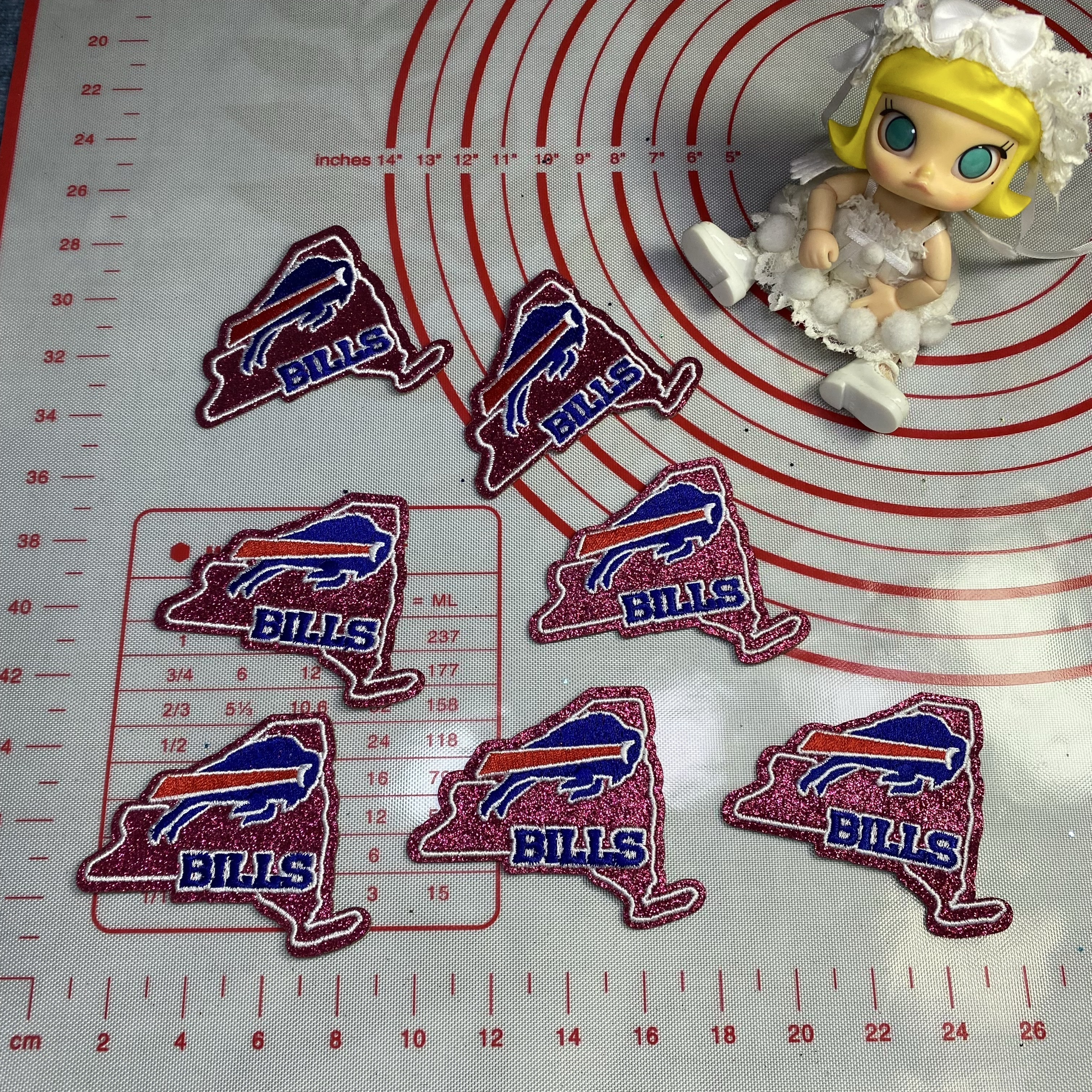 Group B Medium (ironed) football team sequin patch