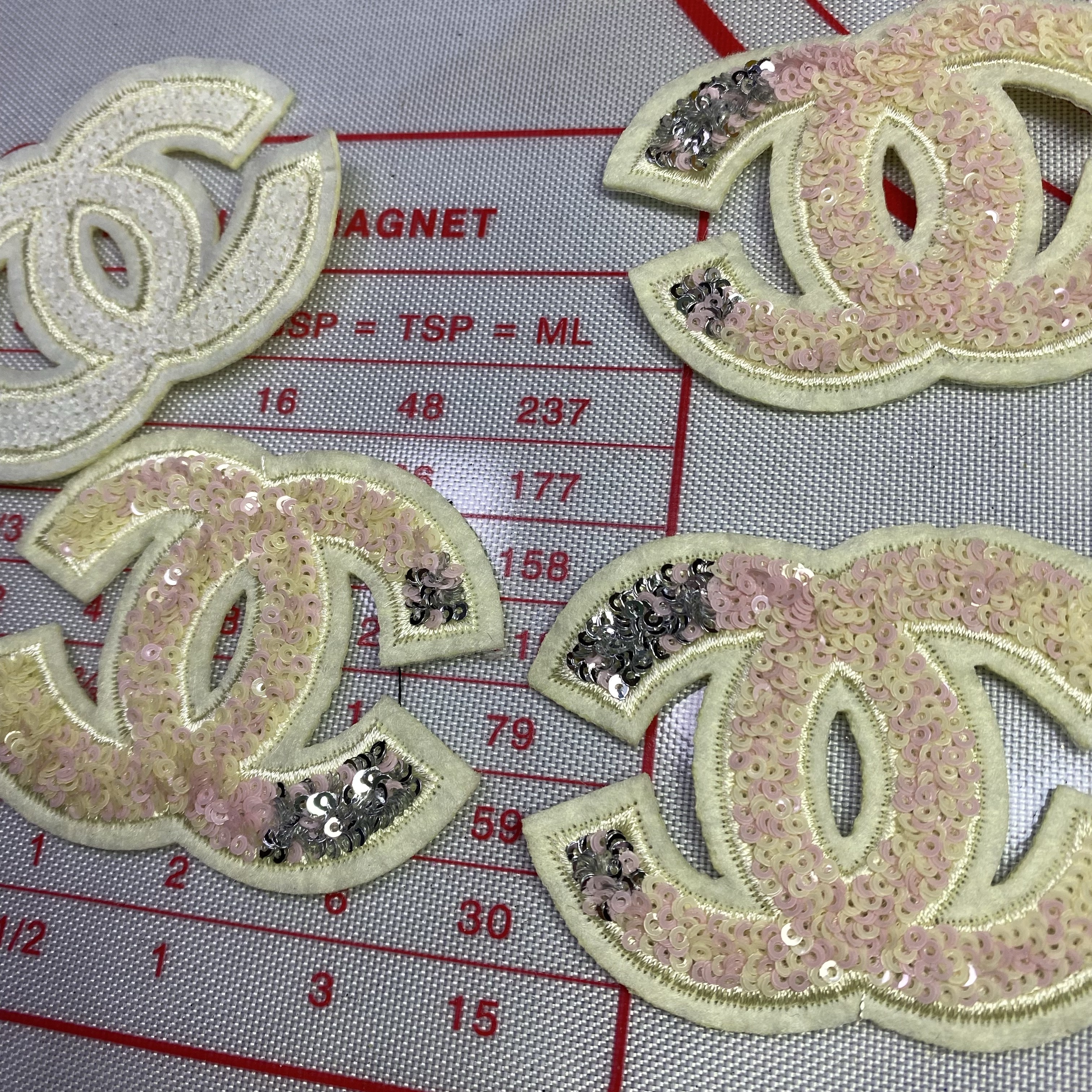 Small (Sewing) CC Sequin flowers Patches 