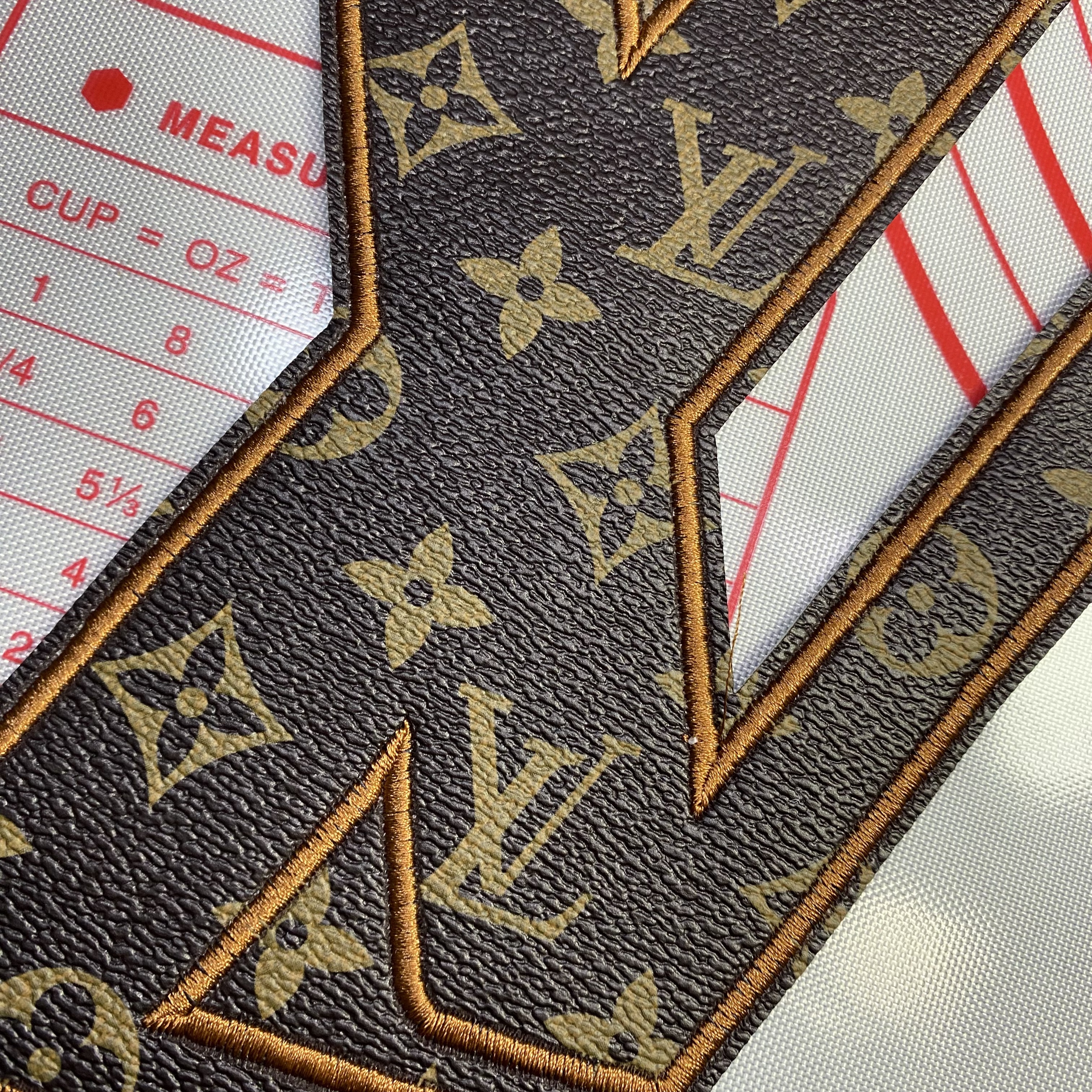 Large  (sewing) L letter pocket leather fabric patch