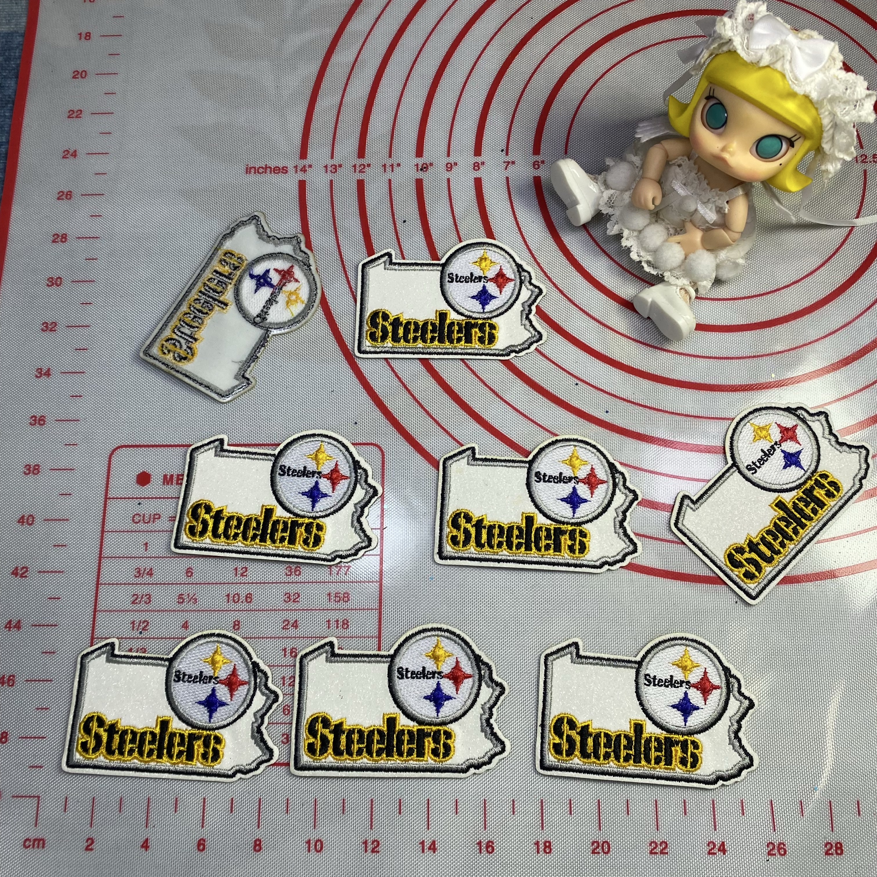 Group B Medium (ironed) football team sequin patch