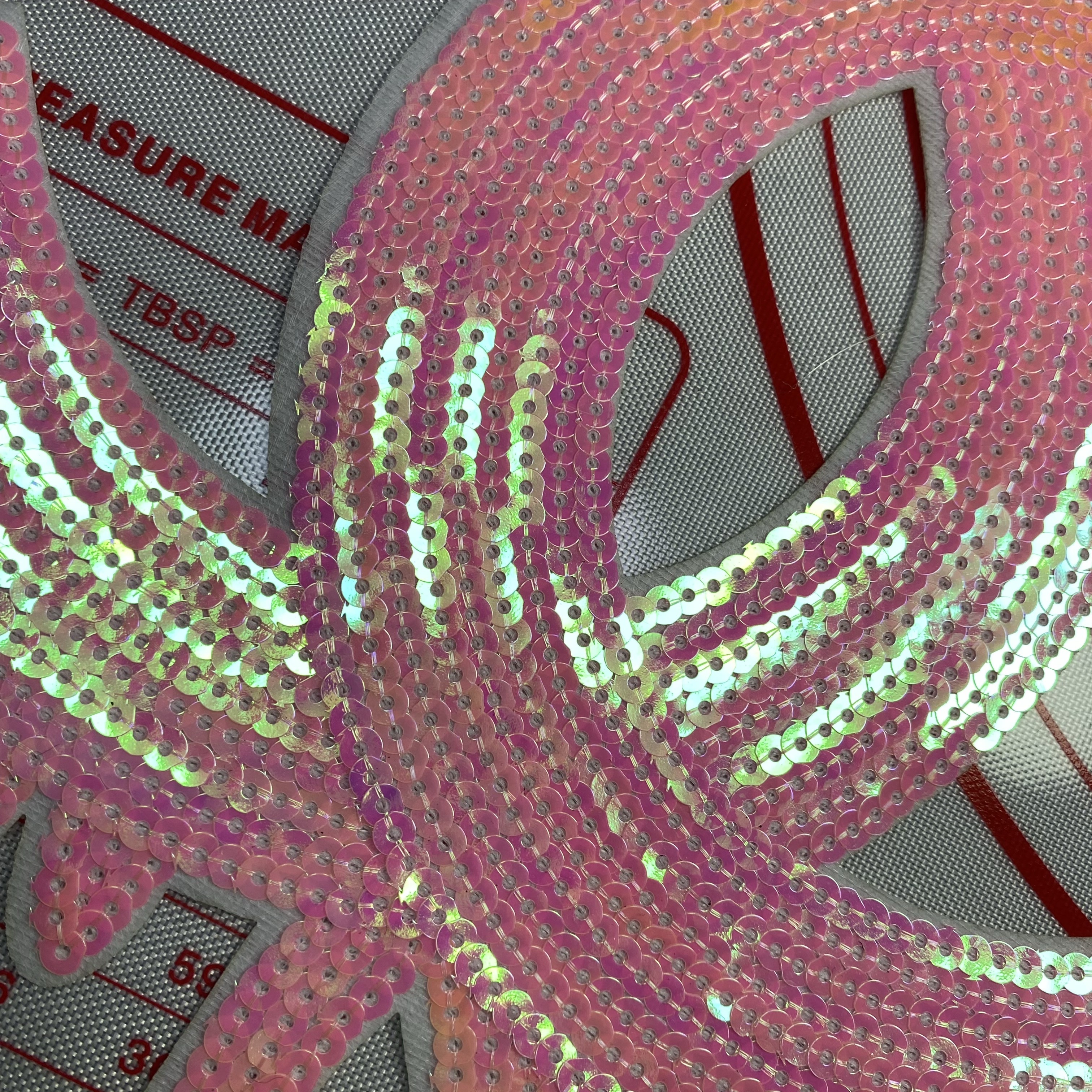 Large (Iron-on) CC sequin letter Patches